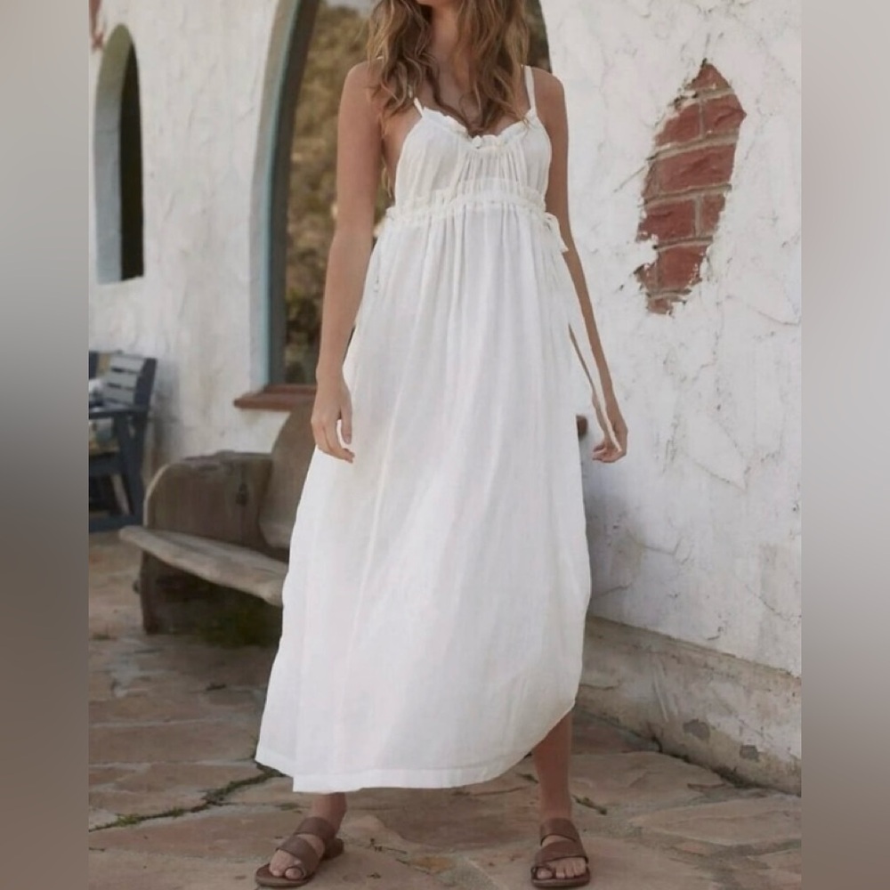 ✨NWT FREE PEOPLE C’EST BON MIDI WHITE SIZE LARGE